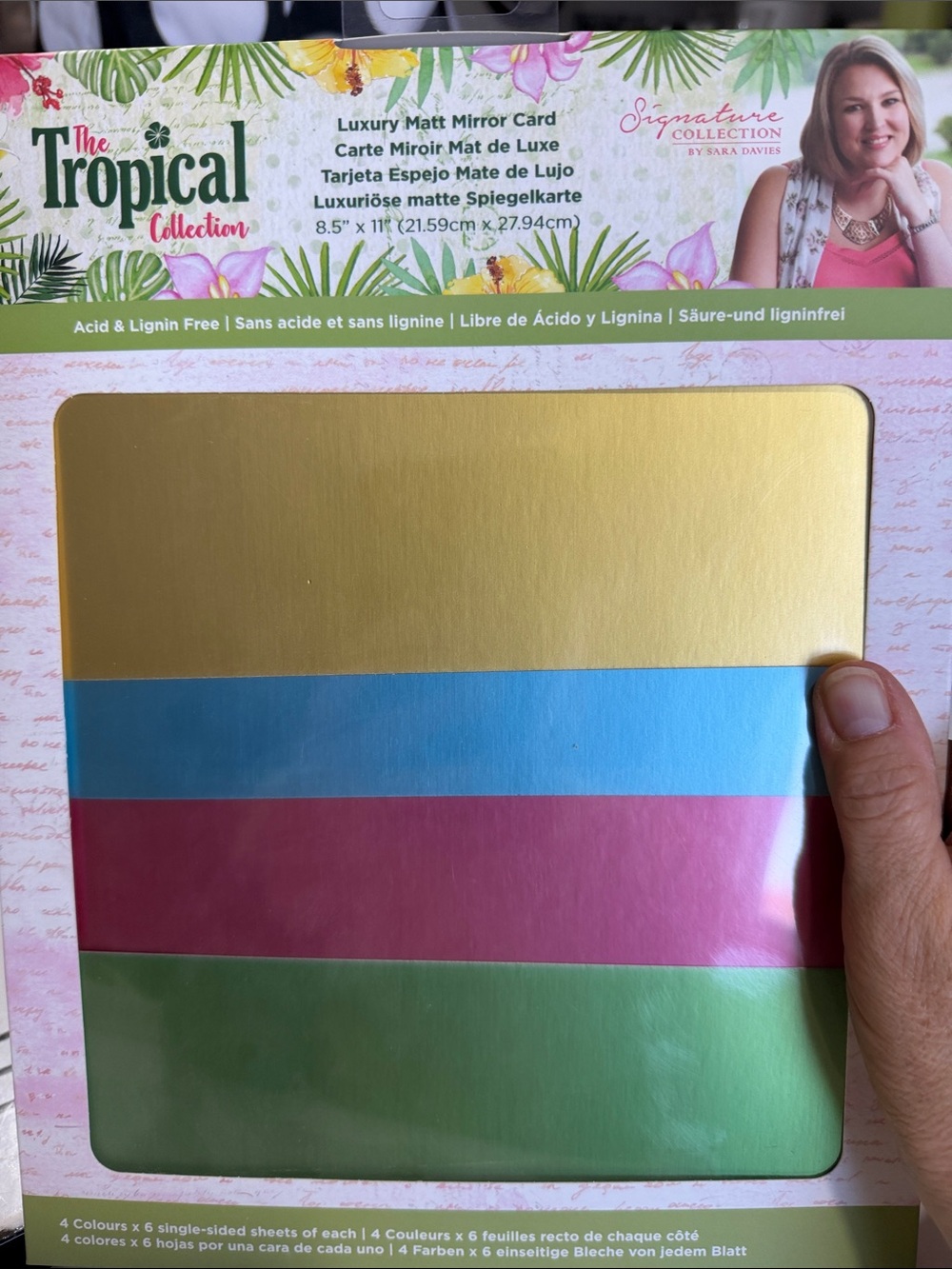 Crafters Companion Tropical Collection Matt Mirror Card Pack